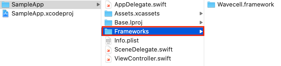 copy-wavecell-framework-to-xcode-project